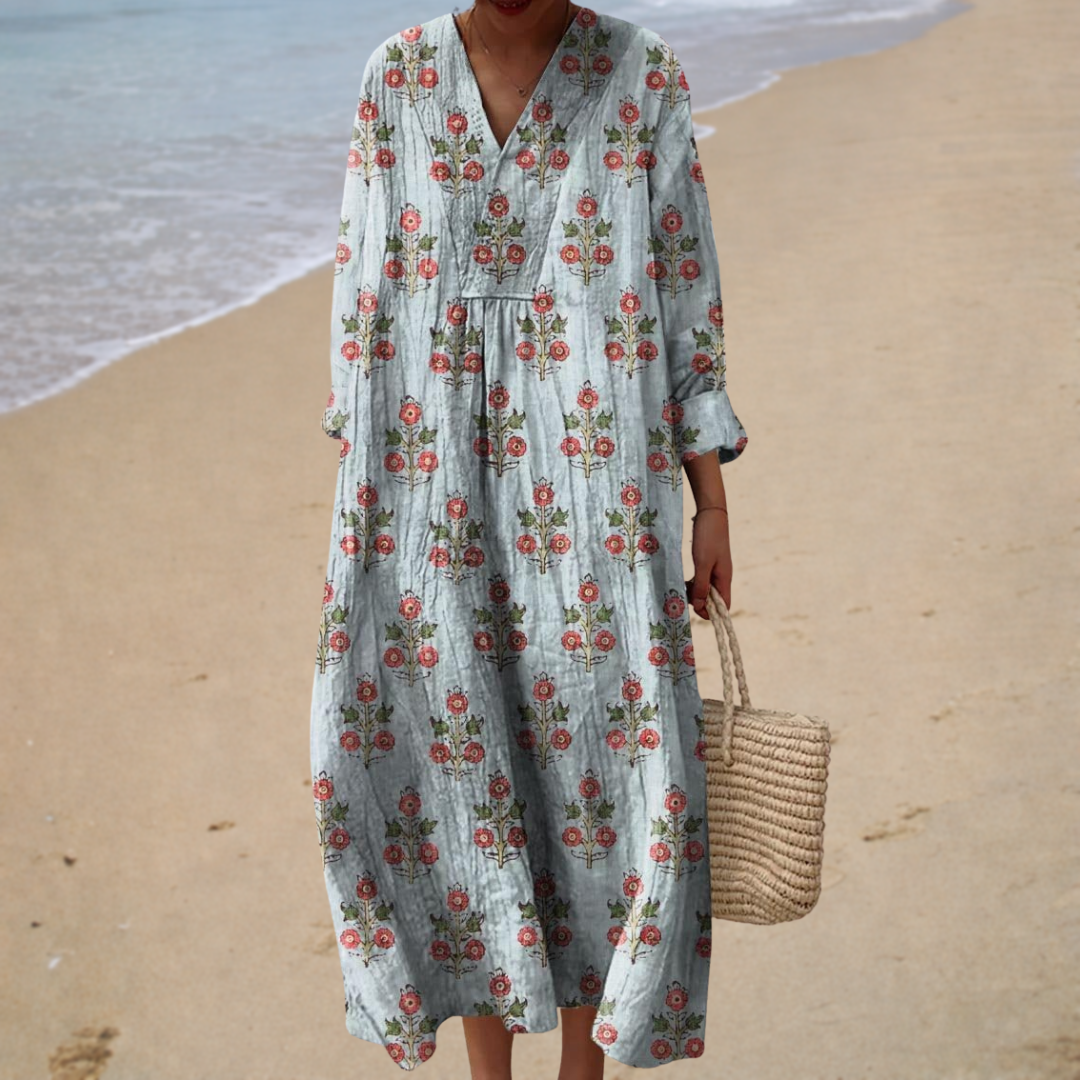 Vestido de Verano Impreso que Realza
